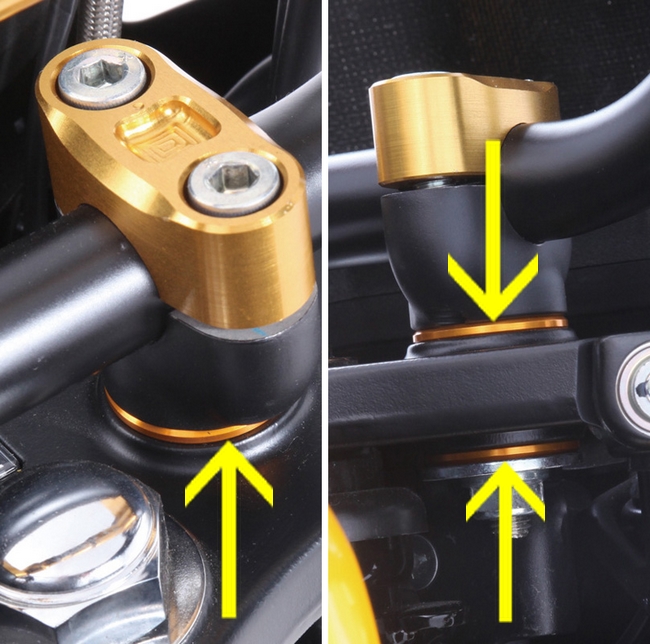 Solid Mounts for Grom triples / risers Honda Grom