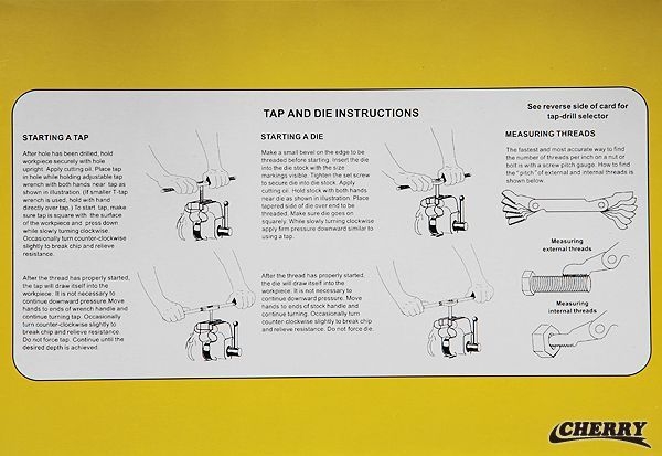 Webike Cherry チェリー タップダイス40pcsセット タップ切り ミリサイズ Tool Tp01 タップ 通販