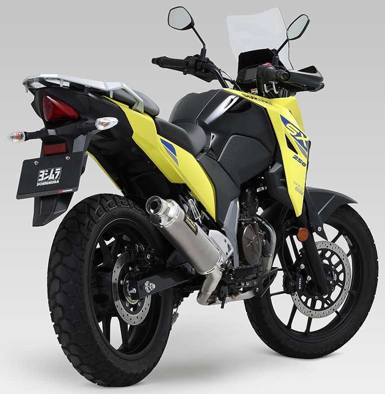 ◇D141　スズキ　ジクサー250　ヨシムラ　マフラー　程度良好　政府認証 機械曲R-77Sサイクロン カーボンエンド EXPORT SPEC 政府認証
