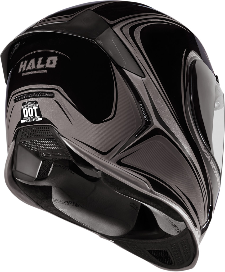 Webike Icon アイコン Airframe Pro Halo Helmet エアフレーム プロ ヘイロー ヘルメット ブラック 0101 8717 フルフェイスヘルメット 通販