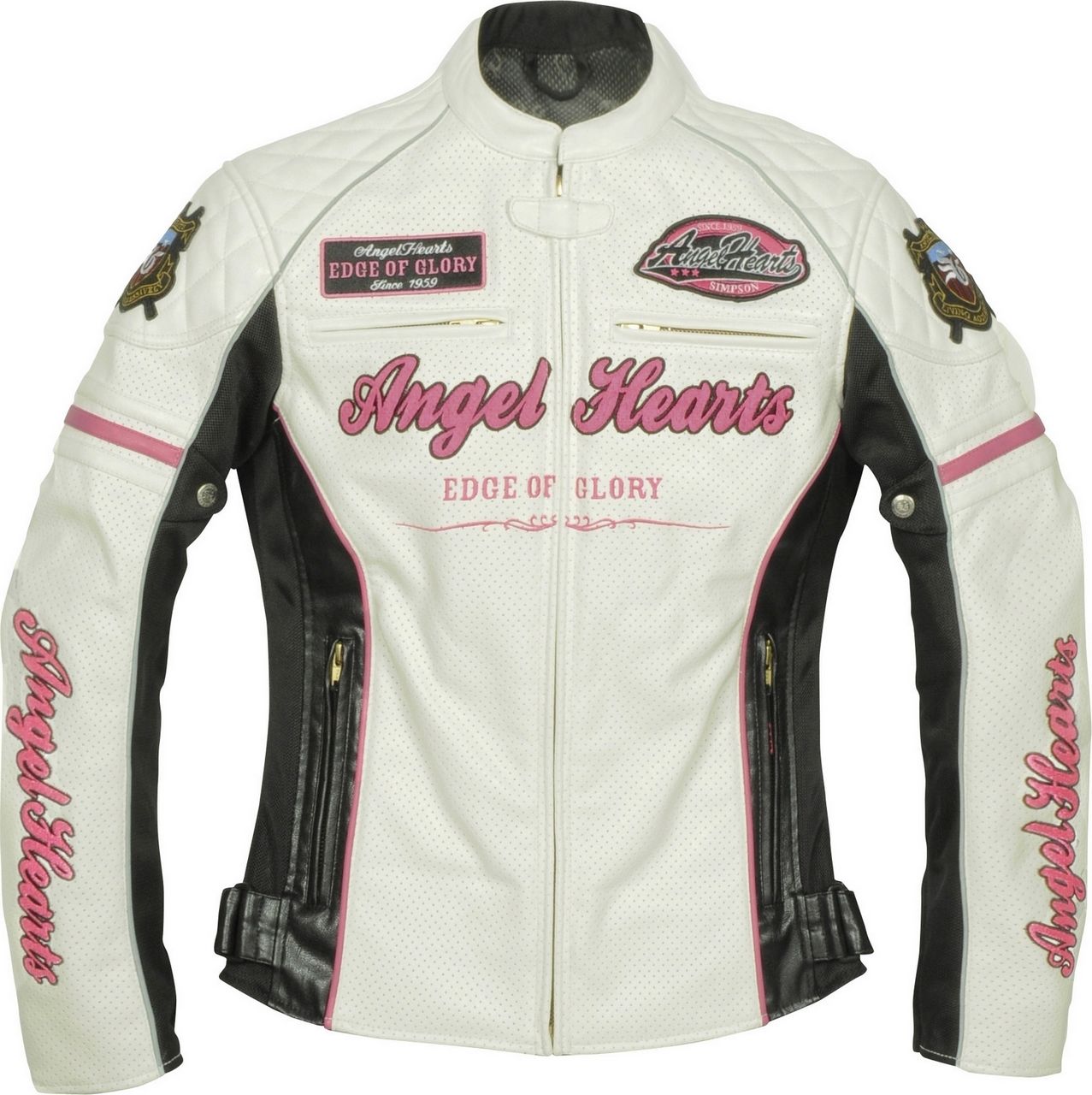 Webike Angel Hearts エンジェルハーツ Punching Fake Leather Jacket パンチング フェイクレザージャケット レディース Ahj 6111 メッシュジャケット 通販