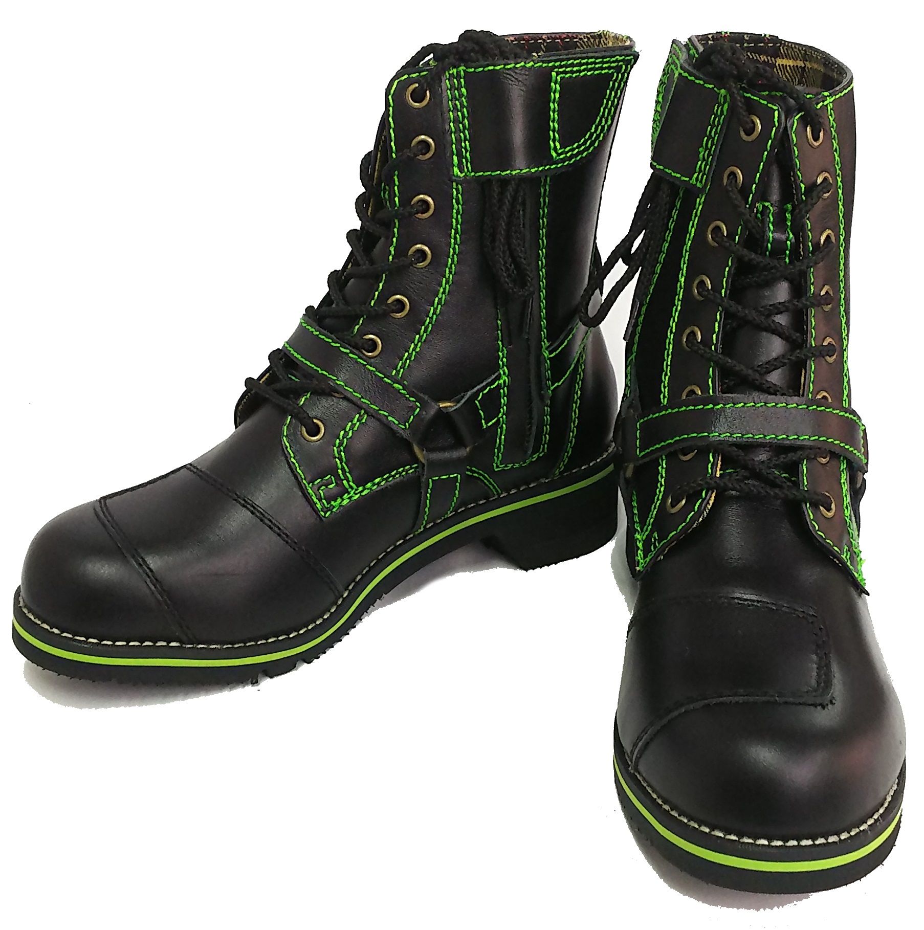 Webike Wildwing ワイルドウィング ファルコンブーツ ライダーズリングブーツ レディース Wildwing ワイルドウィング Wwm 0001 Fs 225 Blk Green オンロードブーツ 通販
