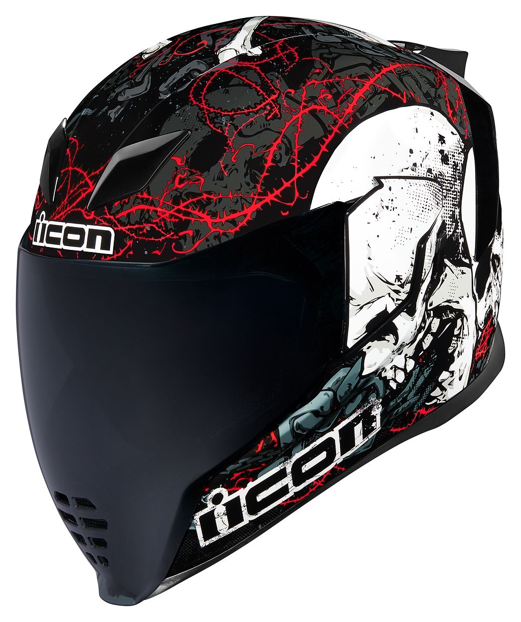 Webike Icon アイコン Airflite Skull 18 Helmet エアフライト スカル18 ヘルメット 0101 フルフェイスヘルメット 通販