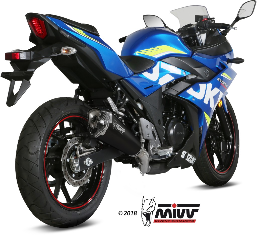 Webike Mivv ミヴ Delta Race ブラック スリップオンマフラー Gsx250r S 054 Ldrb スリップオンマフラー 通販