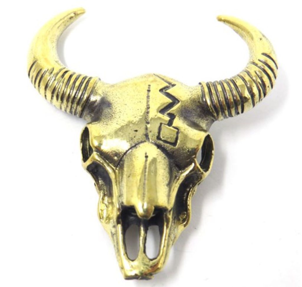 Webike Motobluez モトブルーズ 真鍮コンチョ バッファロースカル Brass Buffalo Skull Concho Cnb 26 その他グッズ 通販