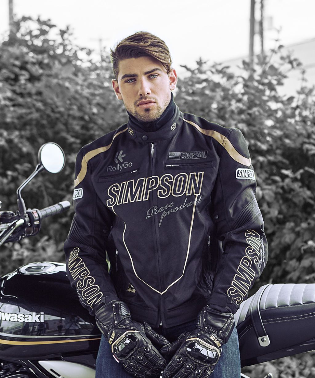 SIMPSON バイクジャケット 秋冬 サイズM - ライダースジャケット