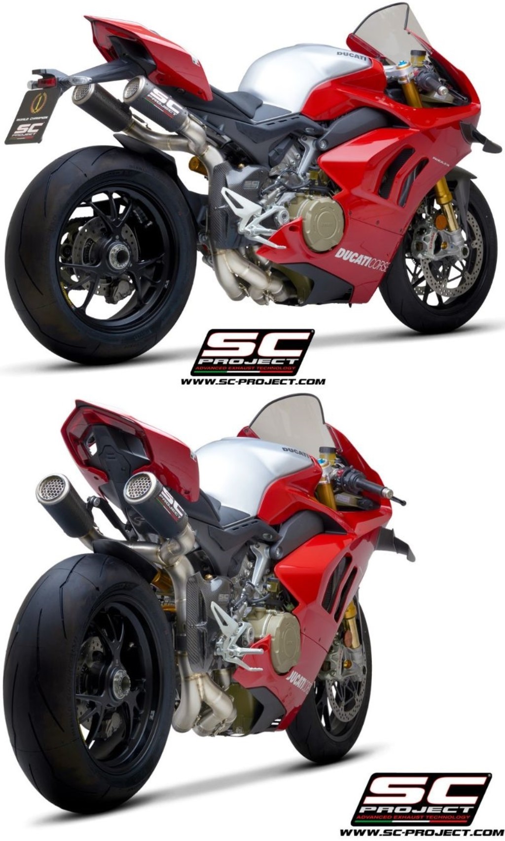 Webike Sc Project Scプロジェクト Wsbk仕様 4 2 1 2 レーシング フルエキゾーストシステム Cr T M2サイレンサー Panigale V4r D26b Sbk R フルエキゾーストマフラー 通販