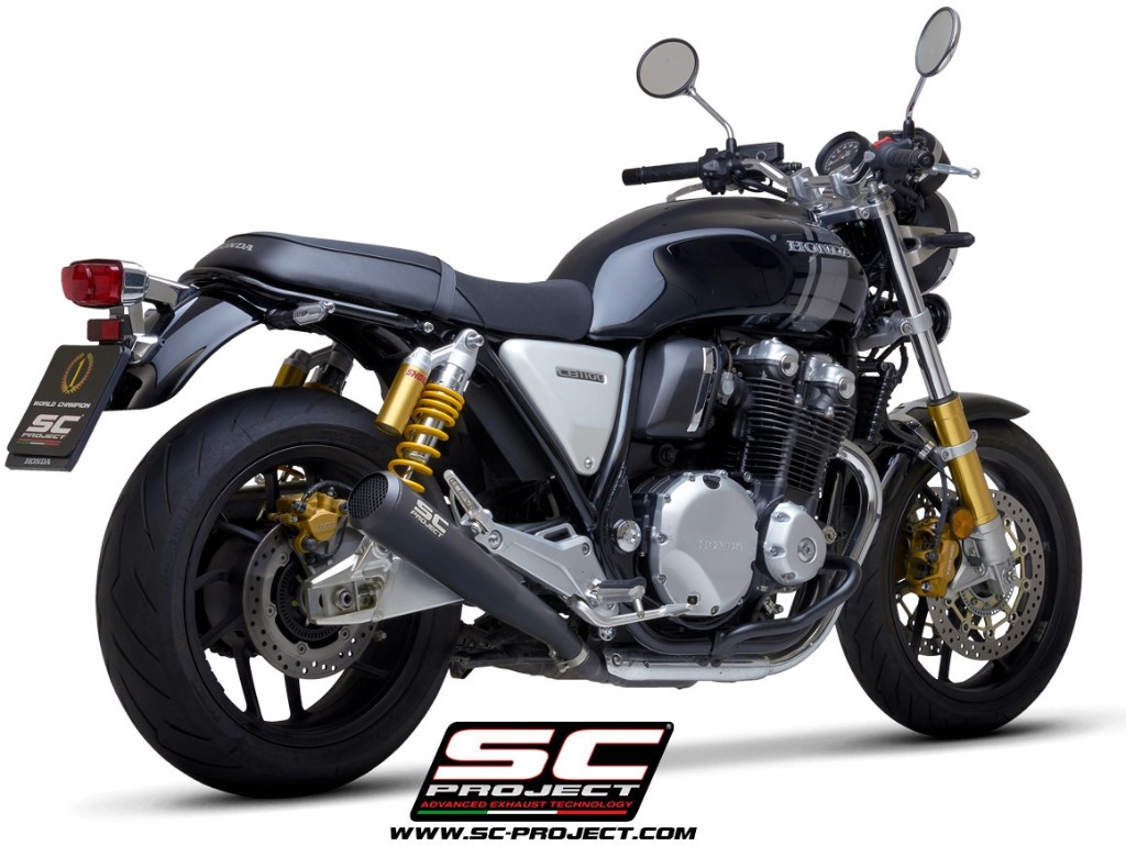 Webike Sc Project Scプロジェクト ダブル コニック 70s スリップオン サイレンサー ブラックエディション Cb1100 H37 42a70smb スリップオンマフラー 通販