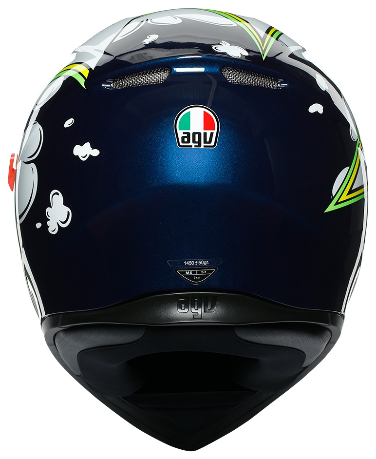 AGV K-3 SV 全罩安全帽(MPLK 007-BUBBLE BLUE／WH／YELLOW FLUO