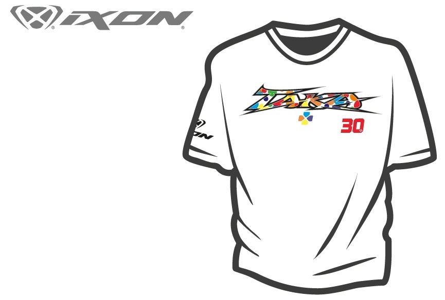 Webike Ixon イクソン Motogpライダー 30 中上貴晶 公式グッズ Tシャツ 01wh M Tシャツ 通販