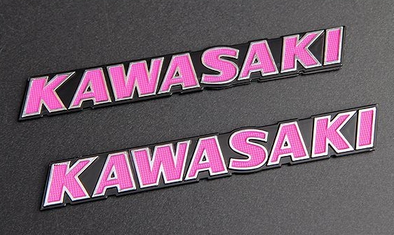 Webike Cherry チェリー カワサキ旧ロゴ カラータンクエンブレム Ebm Kawasaki Pk ステッカー デカール 通販
