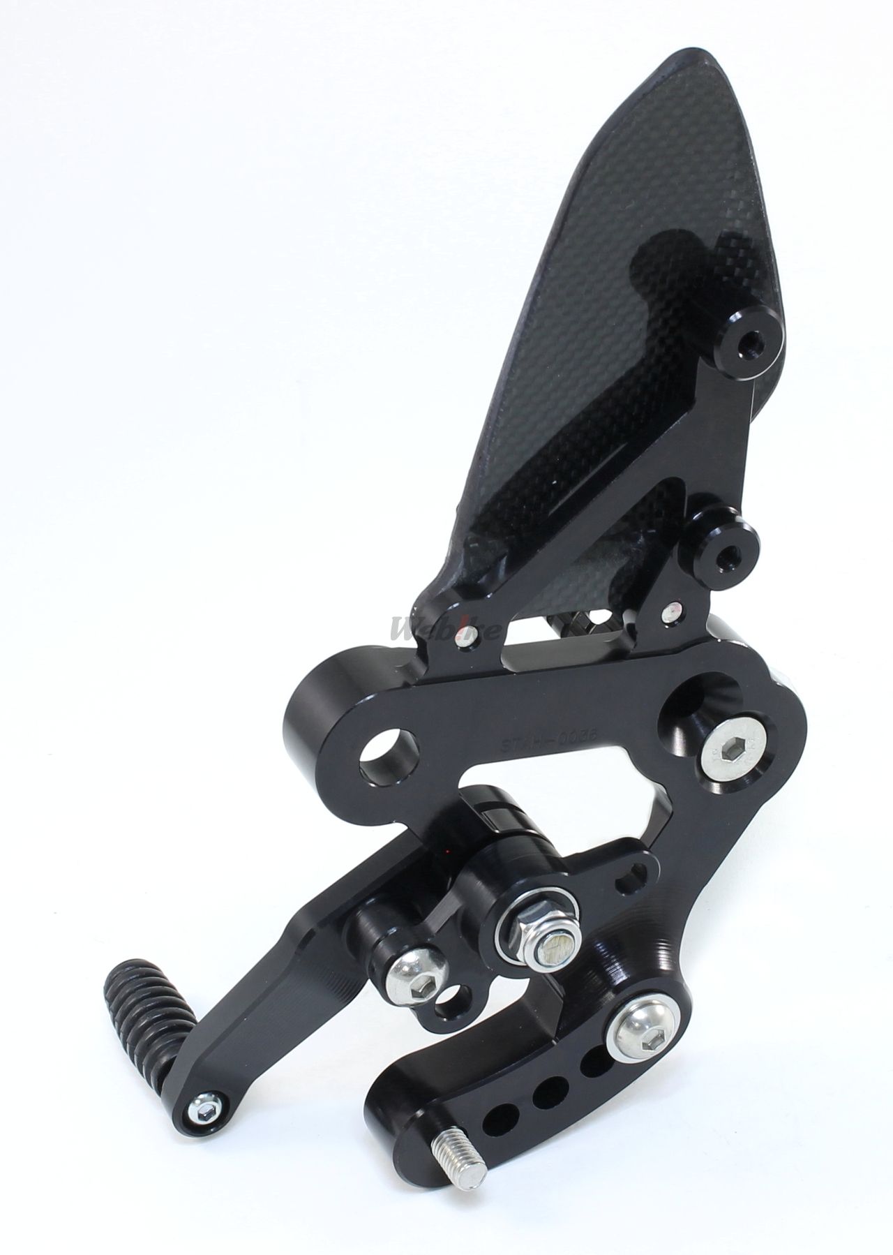 【TYGA PERFORMANCE】.Racing Rear Set Kit, Adjustable, Black with Black Slot Cover, MSX125 Grom - Webike Thailand
