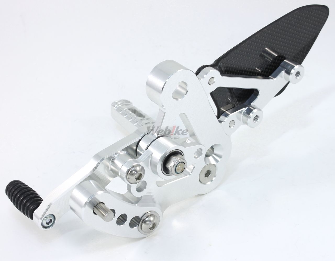 【TYGA PERFORMANCE】Racing Rear Set Kit, Adjustable, Silver with Silver Slot Cover, MSX125 Grom - Webike Thailand