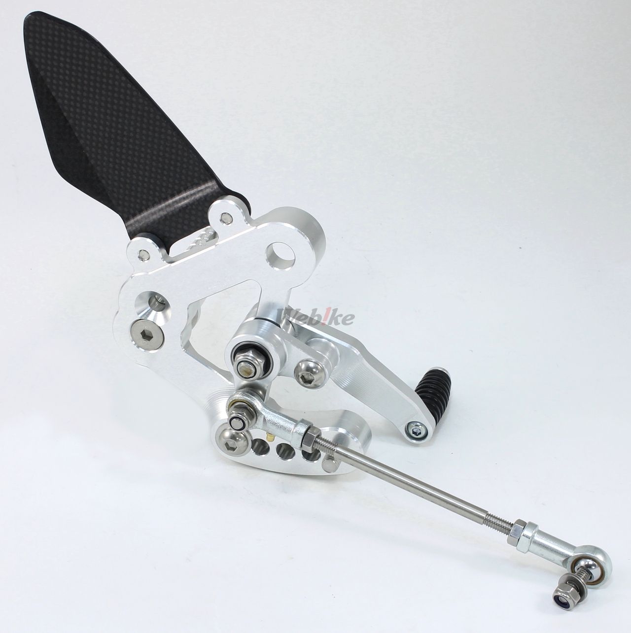 【TYGA PERFORMANCE】Racing Rear Set Kit, Adjustable, Silver with Silver Slot Cover, MSX125 Grom - Webike Thailand