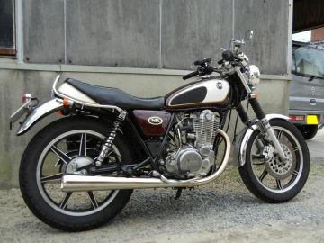 YAMAHA SR400 Sym'z Craft:シムズクラフト 手曲げエキゾーストパイプ