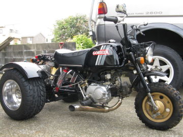 MINIMOTO:ミニモト モンキーゴリラショートファットマフラーステンレス