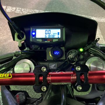 HONDA CRF250M ACEWELL:エースウェル 多機能デジタルメーターを使った