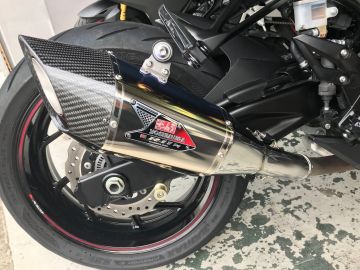 ヨシムラ Slip-On R-11Sqサイクロン BT GSX-S750用 Slip-On R-77S サイクロン カーボンエンド EXPORT SPEC 政府認証