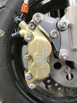 brembo ブレーキキャリパー メッキ KAWASAKI Z125 プロ Brembo:ブレンボ ブレーキキャリパー P4 30/34