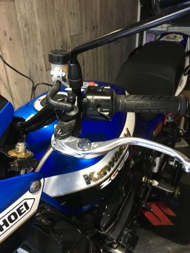 ZRX1200R純正クラッチマスター、ニッシンブレーキマスターセット 白かっ