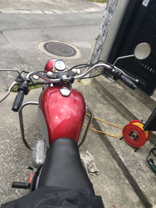 KAWASAKI エストレヤRSカスタム HURRICANE:ハリケーン 160クラシック ハンドルセットを使った、かきぴーさんのバイク用品