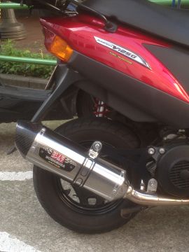リトル　アドレスV125S ヨシムラR-77S サイクロンカーボン Slip-On R-77S サイクロン カーボンエンド EXPORT SPEC 政府認証